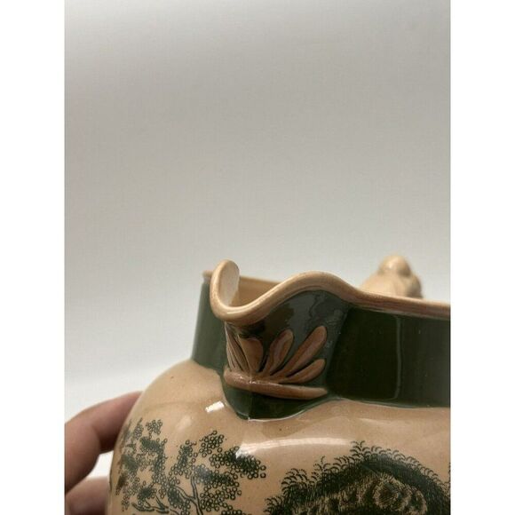 Copeland Spode's  Green/Tan Tower Small Pitcher England Small Rare HTF ‎ England - Picture 5 of 10